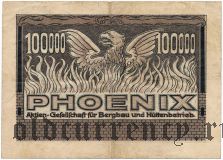 Дюссельдорф (Düsseldorf) Phoenix, 100.000 марок 1923 года