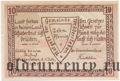 Веддерслебен (Weddersleben), 10 пфеннингов 1921 года