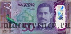 Новая Зеландия, 50 долларов 2016 года. На пластике