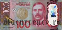 Новая Зеландия, 100 долларов 2016 года. Полимерная