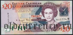 Восточные Карибы, Монтсеррат, 20 долларов (2003) года