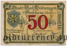 Бад-Вильдунген (Bad Wildungen), 50 пфеннингов 1921 года