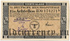 Германия, лотерейный билет 1944 года