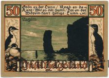 Гельголанд (Helgoland), 50 пфеннингов 1921 года. Вар. 1