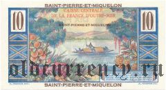 Сен-Пьер и Микелон, 10 франков (1950-60) года