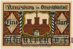 Кройцбург (Kreuzburg), 1 марка 1921 года. Вар. 3