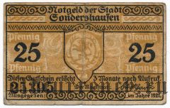 Зондерсхаузен (Sondershausen), 25 пфеннингов 1921 года