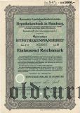 Hypothekenbank in Hamburg, 1000 reichsmark 1942