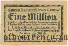 Дрезден (Dresden), 1.000.000 марок 1923 года