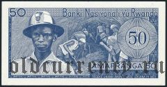 Руанда, 50 франков 1966 года