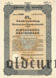 Westdeutschen Bodenkreditanstalt in Köln, 1000 reichsmark 1941