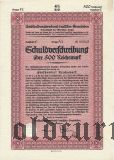 Umschuldungsverband deutscher Gemeinden, Berlin, 500 reichsmark 1933