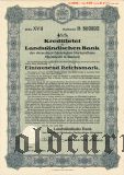 Landstandischen Bank, Bautzen, 1000 reichsmark 1939