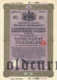 Landwirtschaftlichen Kreditvereins Sachsen, 100 goldmark 1929