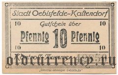 Эбисфельде-Кальтендорф (Oebisfelde-Kaltendorf), 10 пфеннингов (1920) года