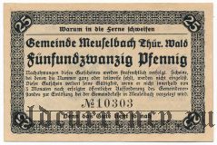 Мойзельбах (Meuselbach), 25 пфеннингов 1920 года