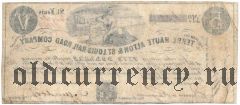 США, Terre Haute Alton & St. Louis rail road company, 5 долларов 1859 года