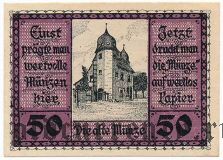 Шлайц (Schleiz), 50 пфеннингов 1919 года