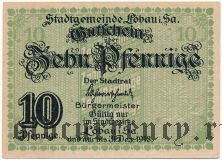 Лёбау (Löbau), 10 пфеннингов 1918 года