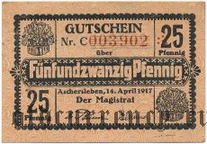 Ашерслебен (Aschersleben), 25 пфеннингов 1917 года