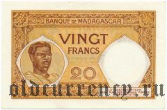 Мадагаскар, 20 франков (1937-47) года