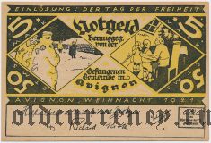 Франция, Avignon, 5 марок = 50 сантимов 1921 года