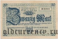 Оффенбург (Offenburg), 20 марок 1918 года