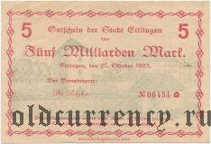 Этлинген (Ettlingen), 5.000.000.000 марок 1923 года
