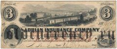 США, Adrian Insurance Company, 3 доллара 1853 года
