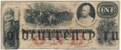 США, South Carolina, 1 доллар 1862 года