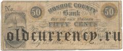 США, Monroe County Bank, 50 центов 1862 года