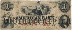 США, American Bank, 1 доллар 1855 года