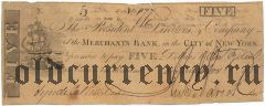 США, Merchants Bank, 5 долларов 1815 года