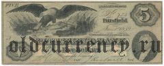 США, Pittsfield Bank, 5 доллара 1859 года