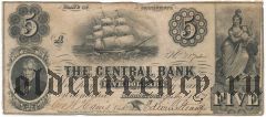 США, The Central Bank, 5 долларов 1854 года