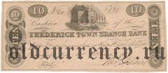 США, Frederick Town Branch Bank, 10 долларов 1837 года