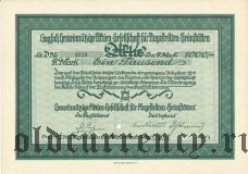 Gagfah Gemeinnutzige Aftien-Liesellschaft, 1000 рейхсмарок 1931