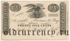 США, Нью-Йорк, 25 центов (1835-45) гг.