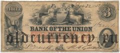 США, Bank Of The Union, 3 доллара 1851 года
