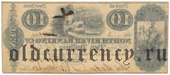 США, The North River Banking Co, 10 долларов 1840 года