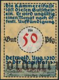 Детмольд (Detmold), 50 пфеннингов 1920 года