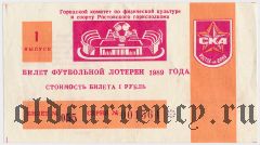 Ростов-на-Дону, футбольная лотерея 1989 года, 1 выпуск