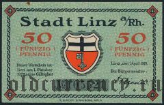 Линц (Linz), 50 пфеннингов 1919 года. Вар. 1