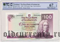 Шотландия, 100 фунтов 2000 года. В слабе PCGS