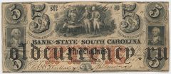 США, Bank of the State of South Carolina, 5 долларов 1861 года