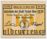 Тухель (Tuchel), 10 пфеннингов 1918 года