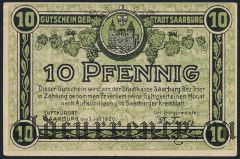 Саарбург (Saarburg), 10 пфеннингов 1920 года