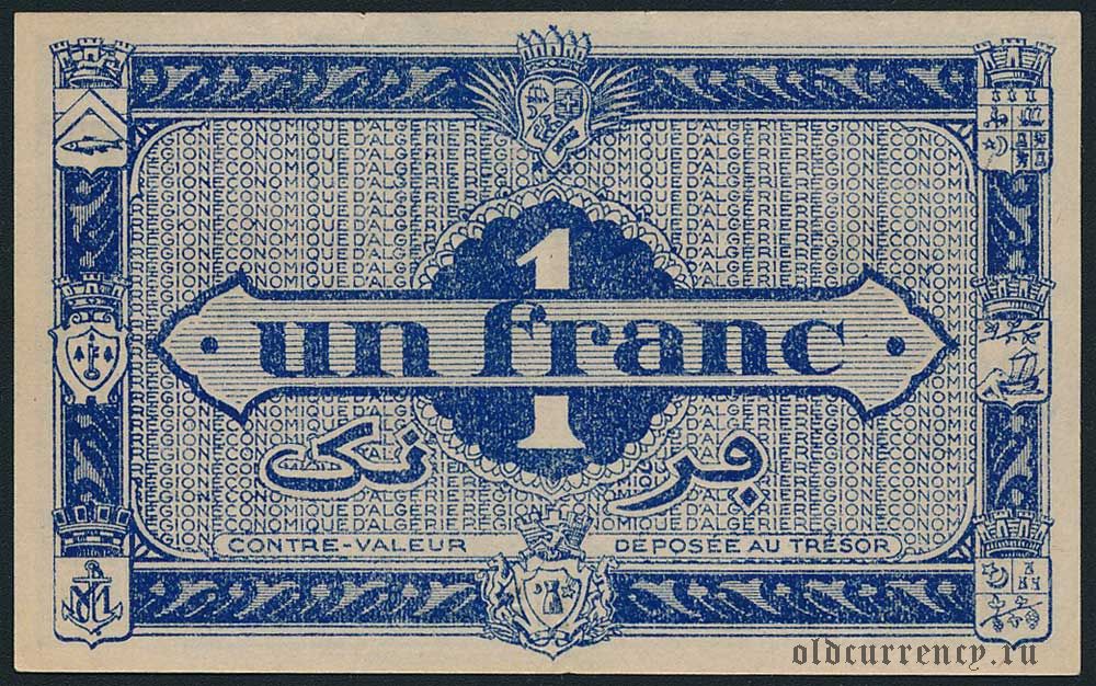 Алжир, 1 франк 1944 года 