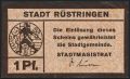 Рюстринген (Rüstringen), 1 пфеннинг (1917) года
