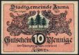Аума (Auma), 10 пфеннингов 1921 года